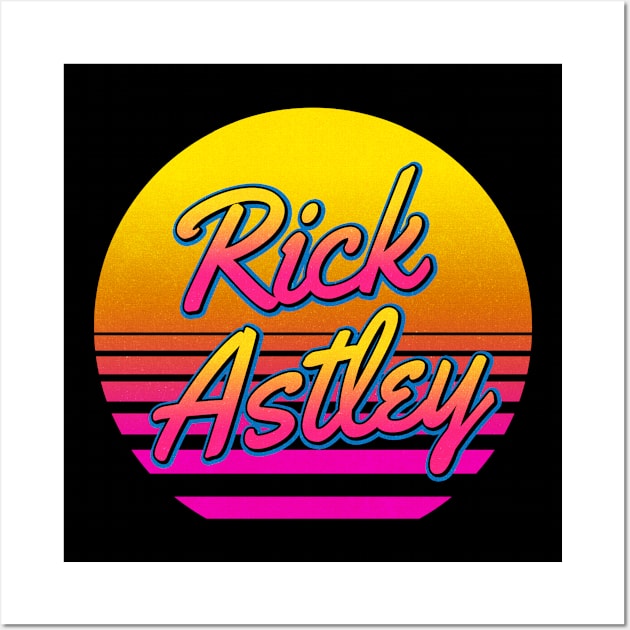 Rick Personalized Name Birthday Retro 80s Styled Gift Wall Art by Jims Birds